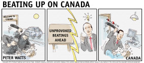 Comic, Beating up on Canada